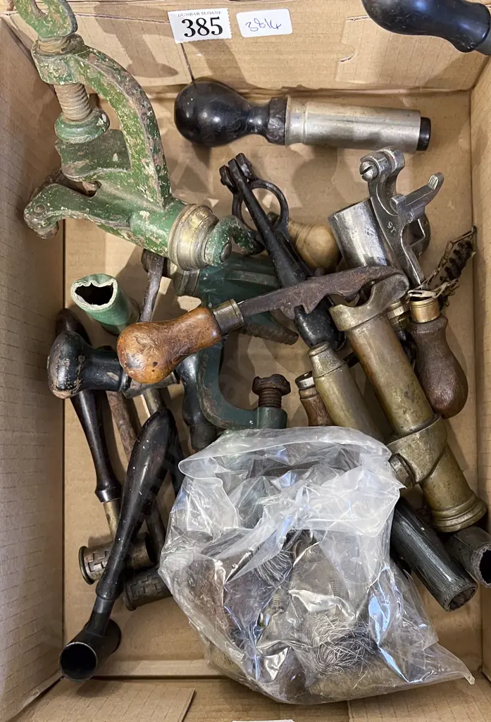 Small Box Quantity of Assorted Vintage Bullet Making Tools Image 1++