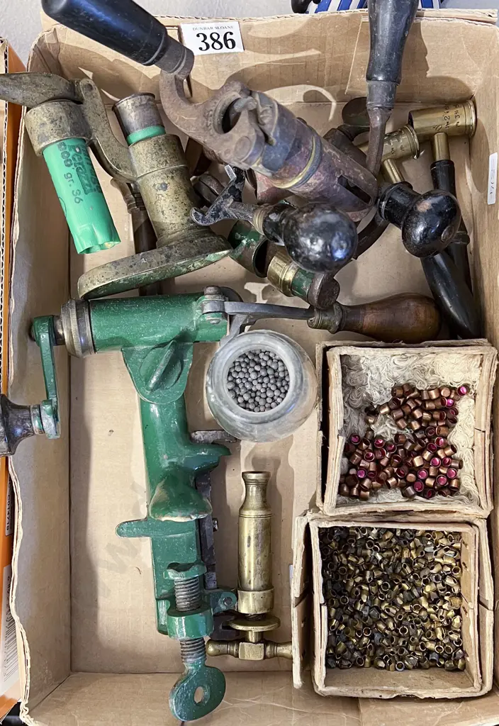 Small Box Quantity of Assorted Vintage Bullet Making Tools Image 1++