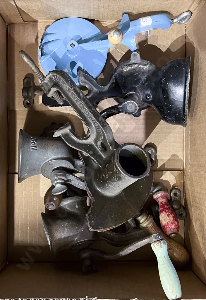 Box of Assorted Vintage Mixers/Grinders Image 1++