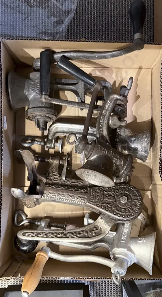 Box of Assorted Vintage Mixers/Grinders Image 1++