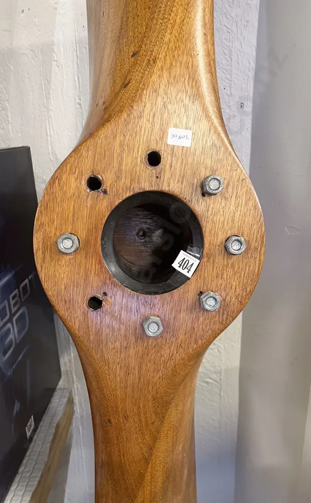 Vintage Wooden Propeller Inscribed "March 1940" Image 1++