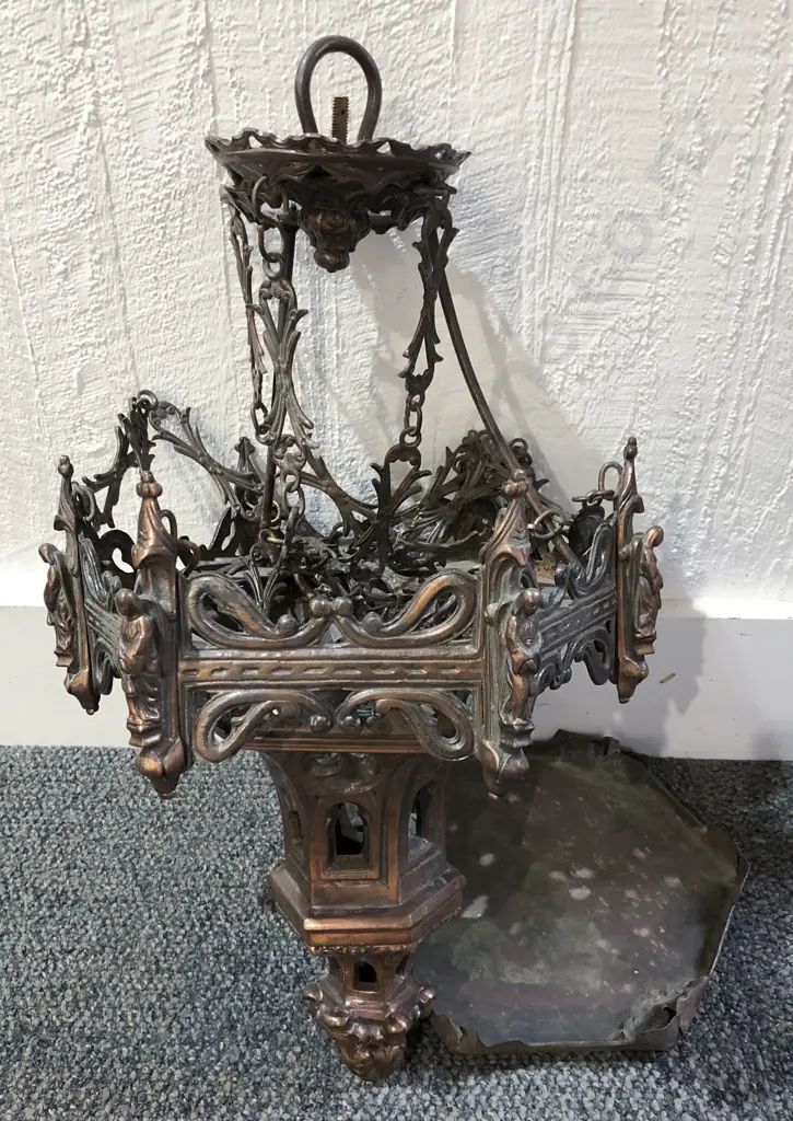 Vintage Copper Hanging Pendant Light Image 1++