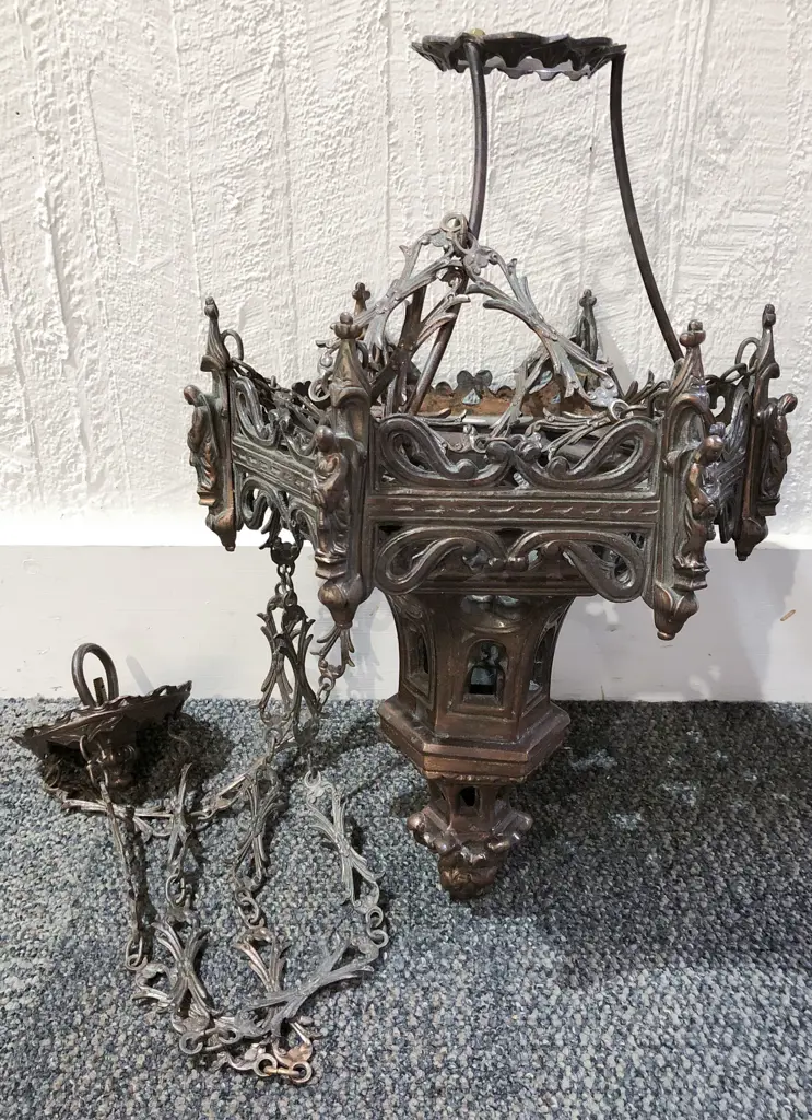 Vintage Copper Hanging Pendant Light Image 1++