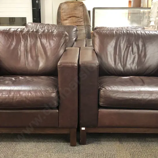 Pair of Leather Arm Chairs