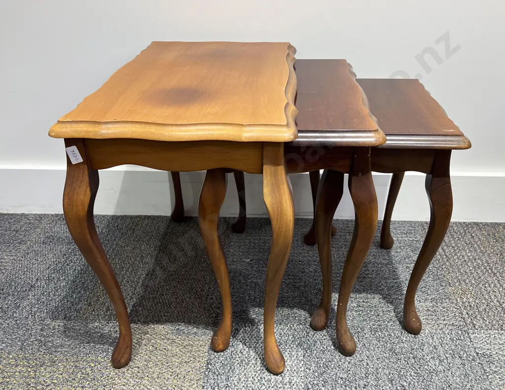 Nest of Three Tables Together with Two Tier Occasional Table Image 1++