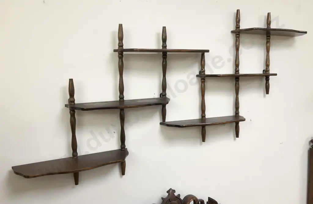 Pair of Wall Mounted Whatnot Shelves Image 1++