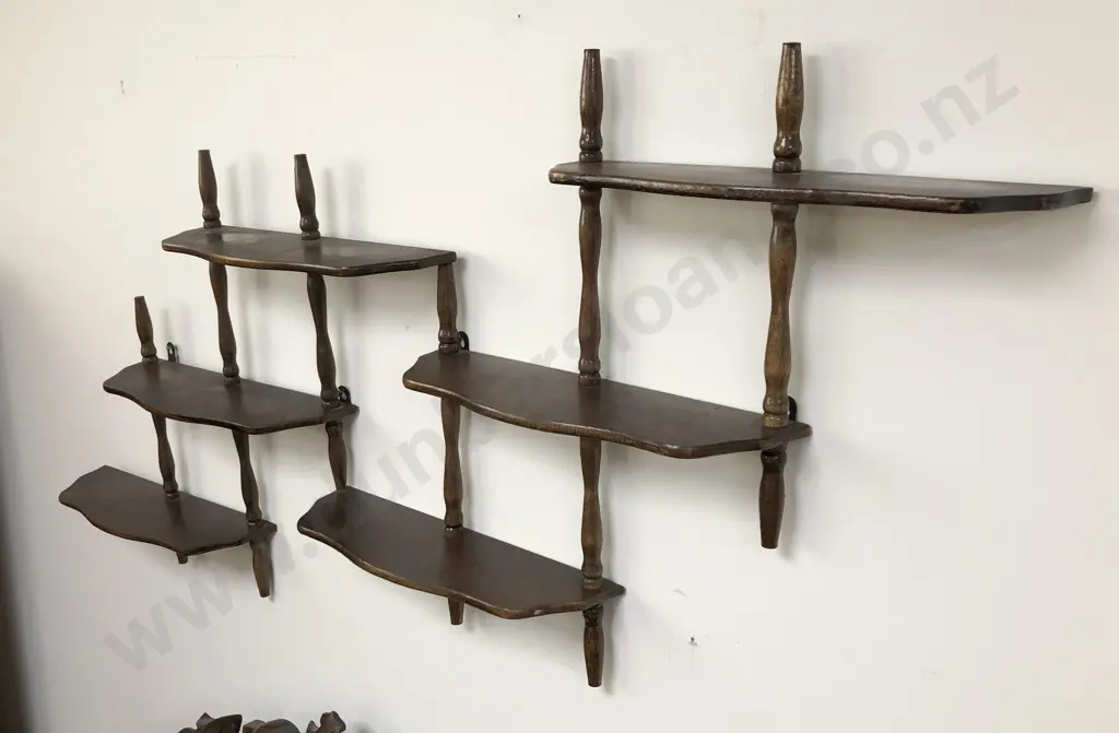 Pair of Wall Mounted Whatnot Shelves Image 1++