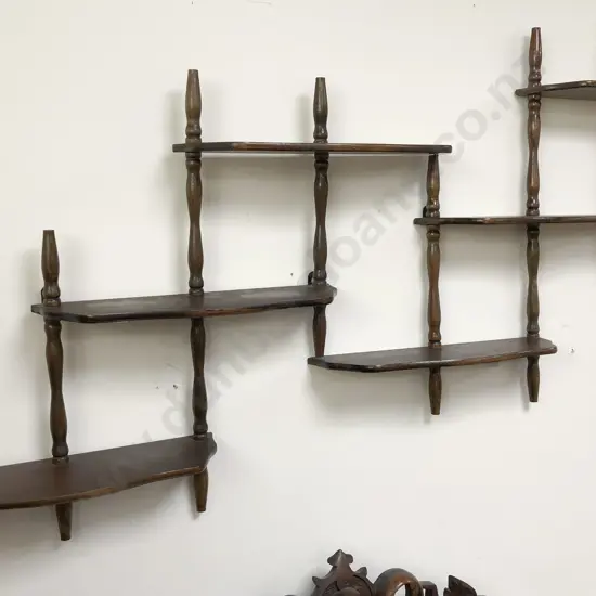 Pair of Wall Mounted Whatnot Shelves