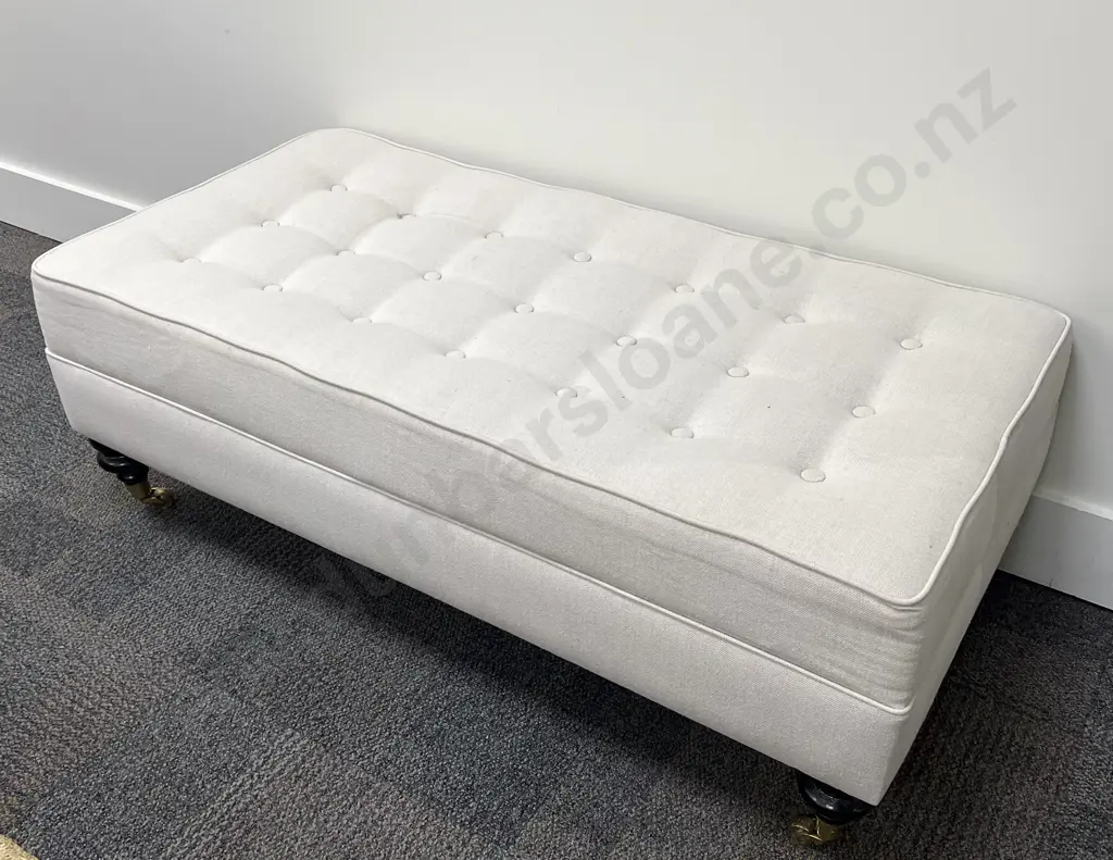 Rectangular Buttoned Footstool Image 1++