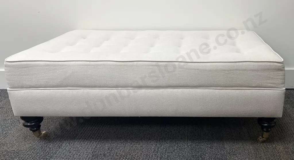 Rectangular Buttoned Footstool Image 1++