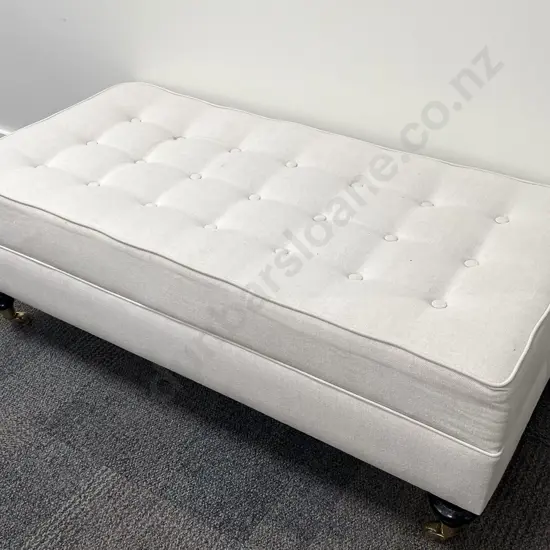 Rectangular Buttoned Footstool