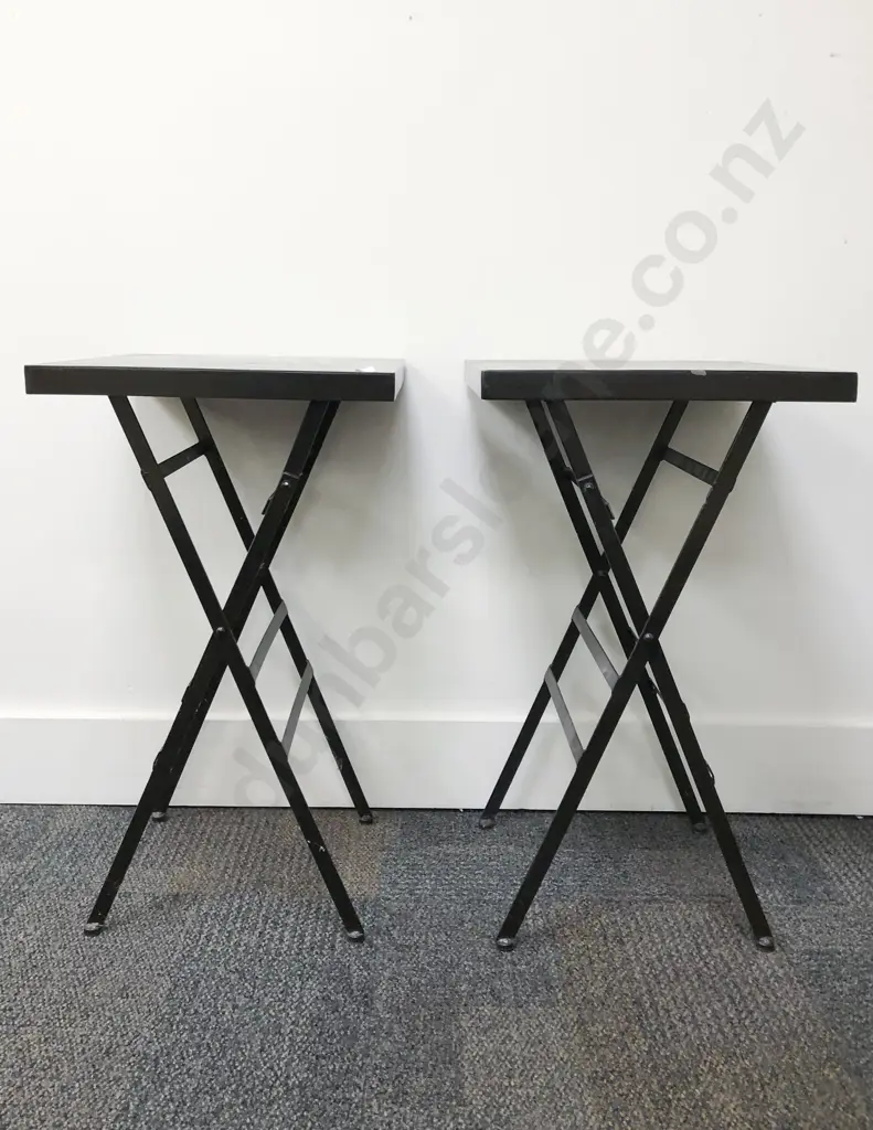 Pair of Folding Metal Tables Image 1++