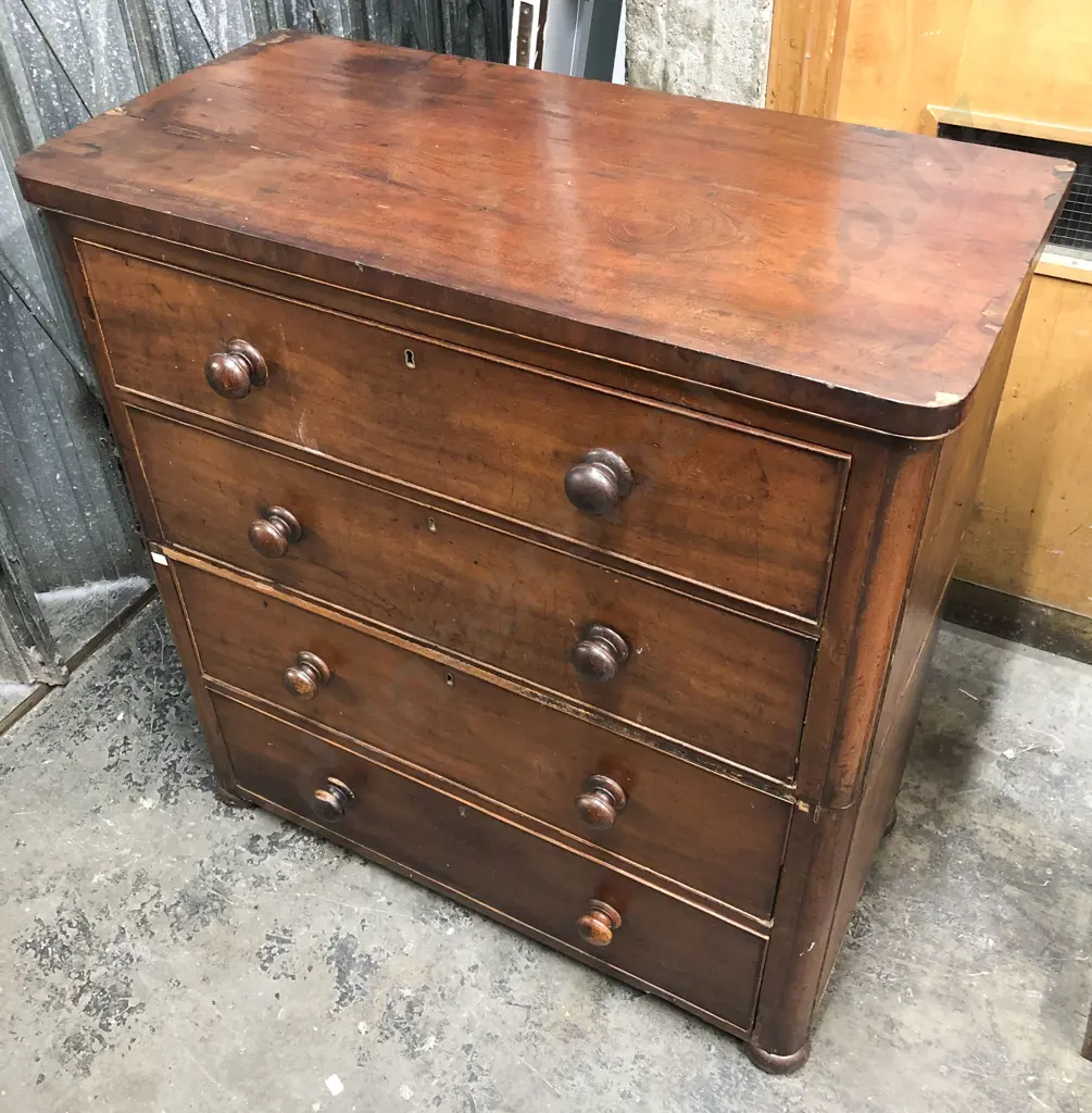 Victorian Mahogany Two Stage Chest of Drawers Image 1++