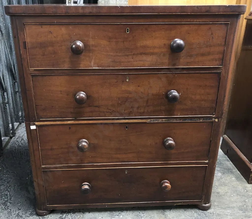 Victorian Mahogany Two Stage Chest of Drawers Image 1++