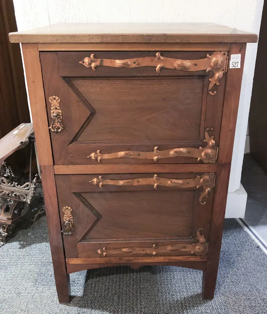 Copper Bound Two Door Pot Cabinet Image 1++