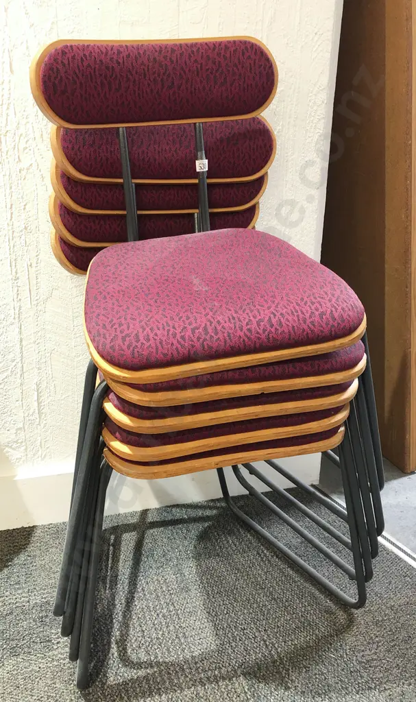 Set of Seven Camira Stacking Chairs Image 1++