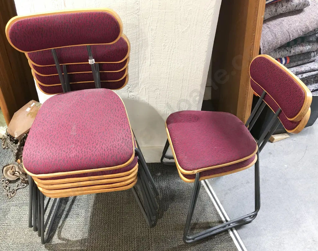 Set of Seven Camira Stacking Chairs Image 1++