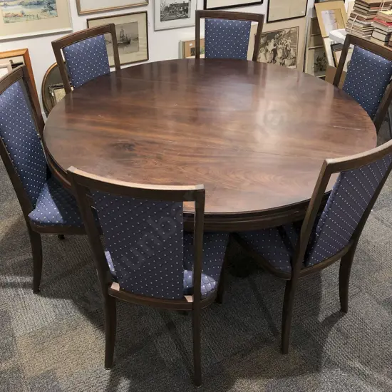 Circular Dining Table and Six Chairs