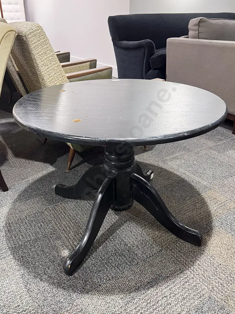 Ebonised Circular Coffee Table (Faults) Image 1++