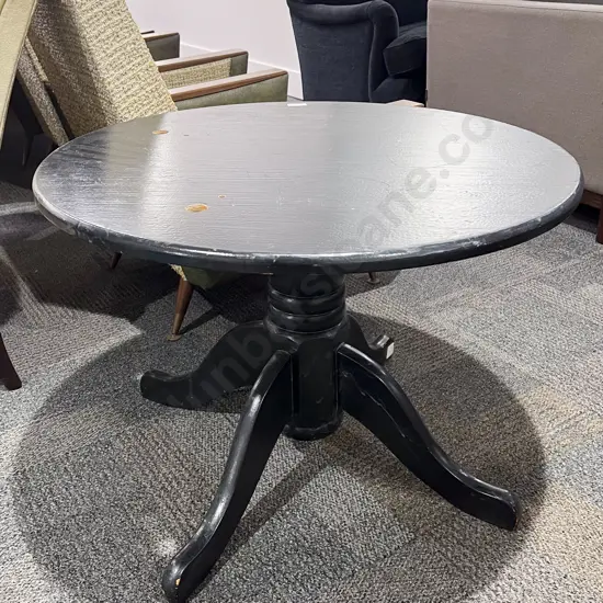 Ebonised Circular Coffee Table (Faults)