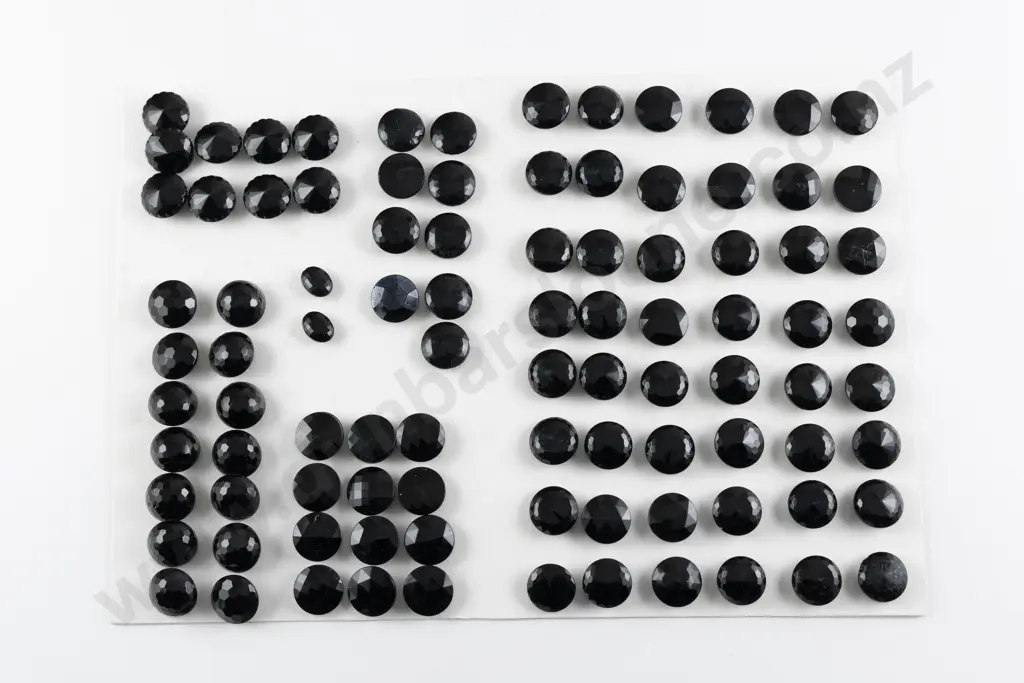 Collection Victorian Black Glass Buttons Image 1++