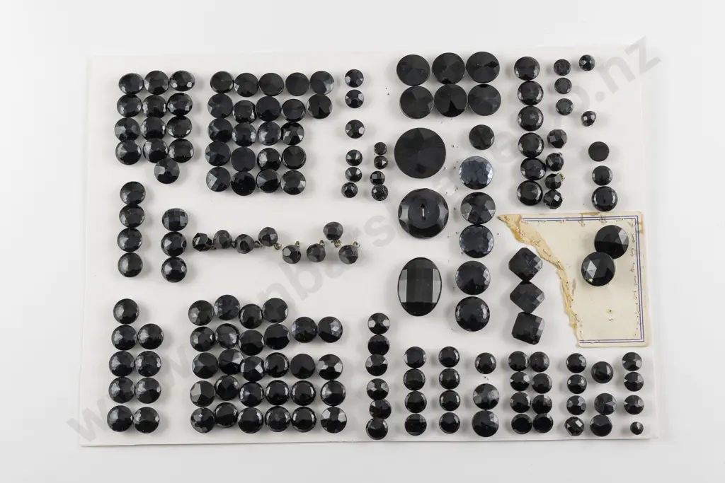 Collection Victorian Black Glass Buttons Image 1++