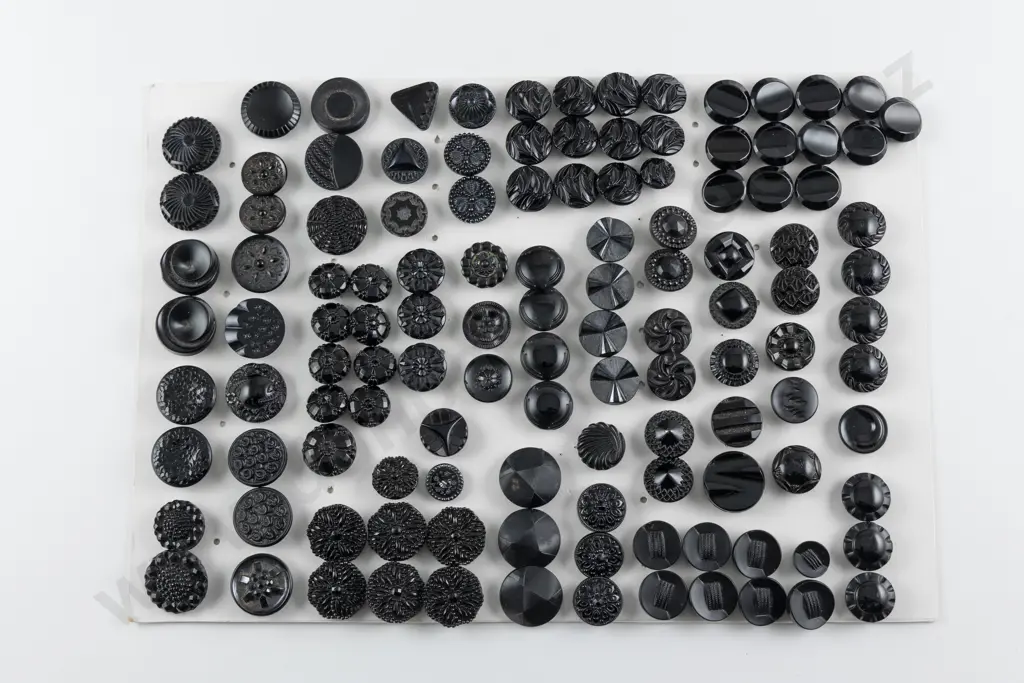 Collection Victorian Black Glass Buttons Image 1++