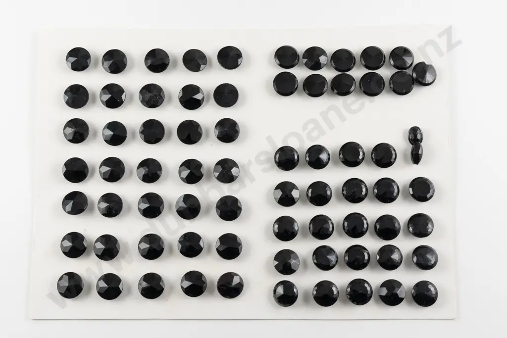 Collection Victorian Black Glass Buttons Image 1++