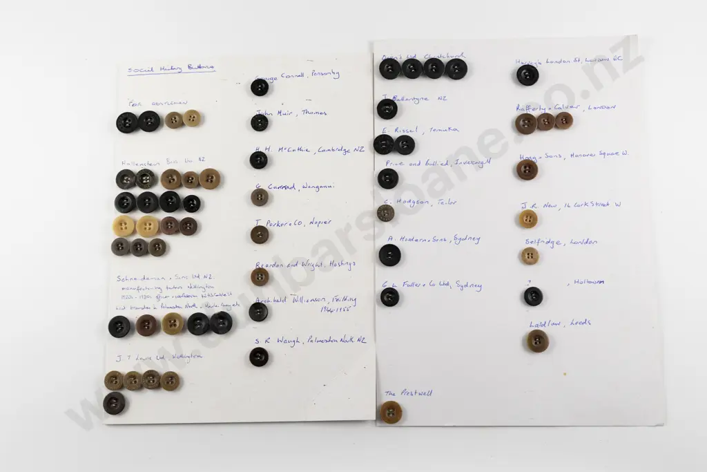 Collection Assorted Social History Buttons incl NZ Image 1++
