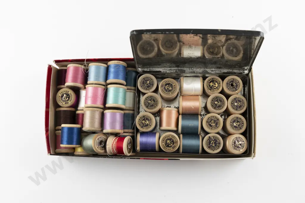 Vintage Clarks Paisley & Machine Embroidery Cottons on Wooden Reels Image 1++