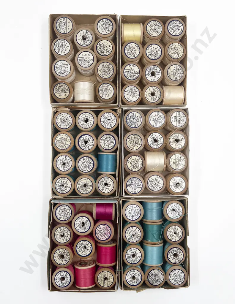 New & Used Boxed Dewhursts Cottons on Wooden Reels Image 1++