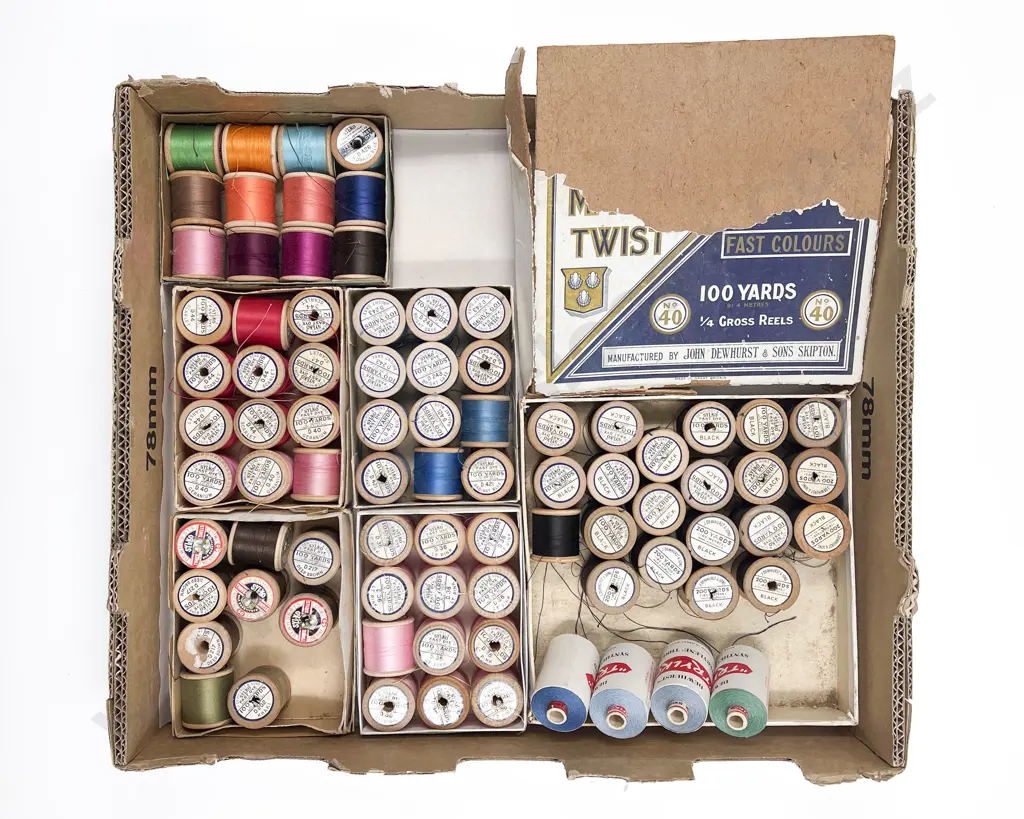 New & Used Boxed Dewhursts Cottons on Wooden Reels Image 1++
