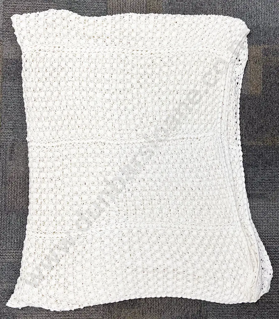 Large Double Hand Crocheted Cotton Bed Cover Image 1++