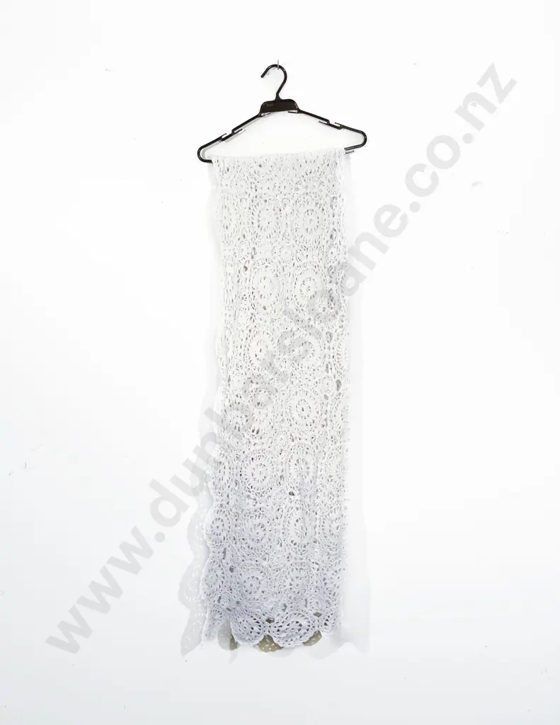 Single Crocheted Cotton Bed/Table Cover Image 1++