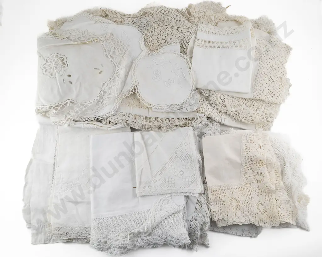 Selection of Victorian & Later White Linens Image 1++