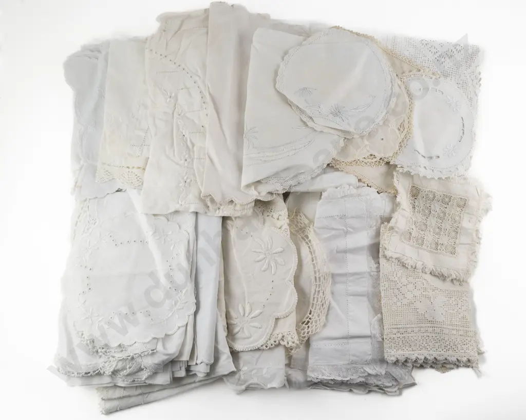 Selection of Victorian & Later White Linens Image 1++