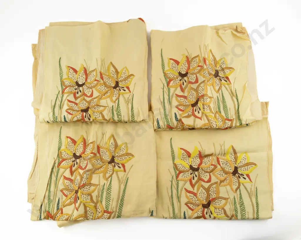 Set of Four Hand Embroidered Curtains Image 1++