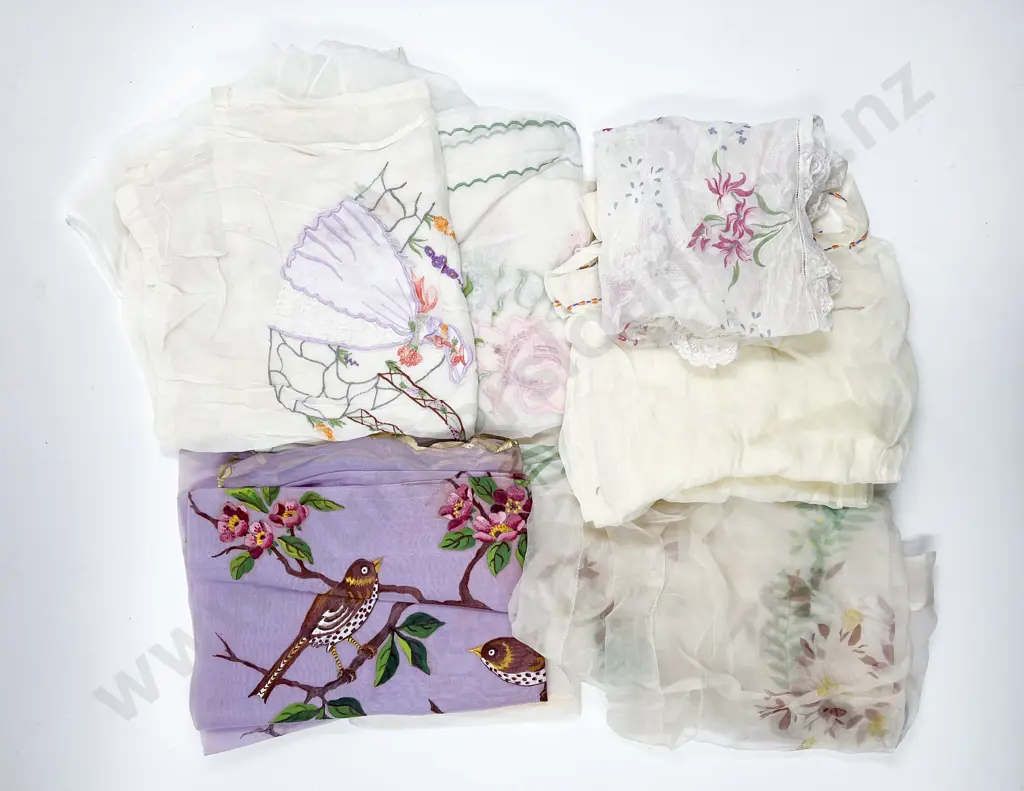 Selection Vintage Chiffon Food Covers Throws Image 1++
