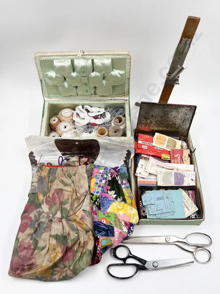 Sewing Box & Quantity Various Sewing Accessories Image 1++