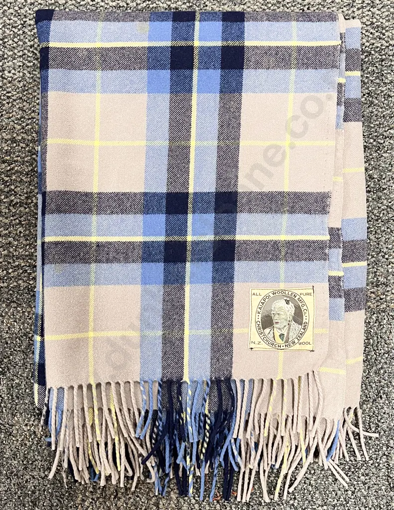 Vintage Kaiapoi All Wool Travel Rug Image 1++