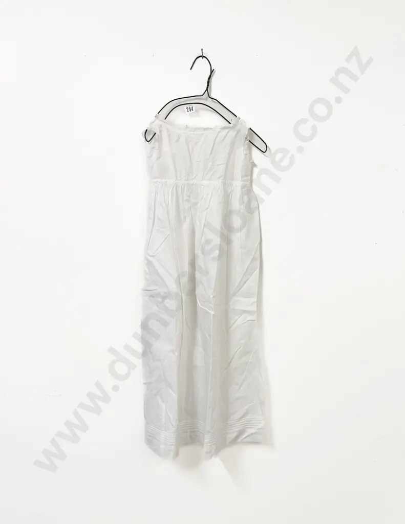 Victorian Cotton & Broderie Anglaise Cot Gown with Petticoat Image 1++