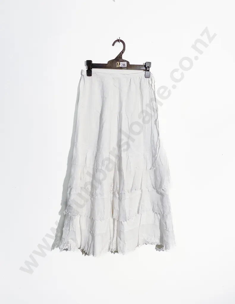 Pair Victorian Cotton Split Pantaloons & Petticoat Image 1++
