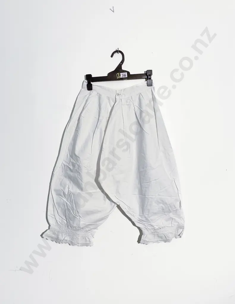 Pair Victorian Cotton Split Pantaloons & Petticoat Image 1++