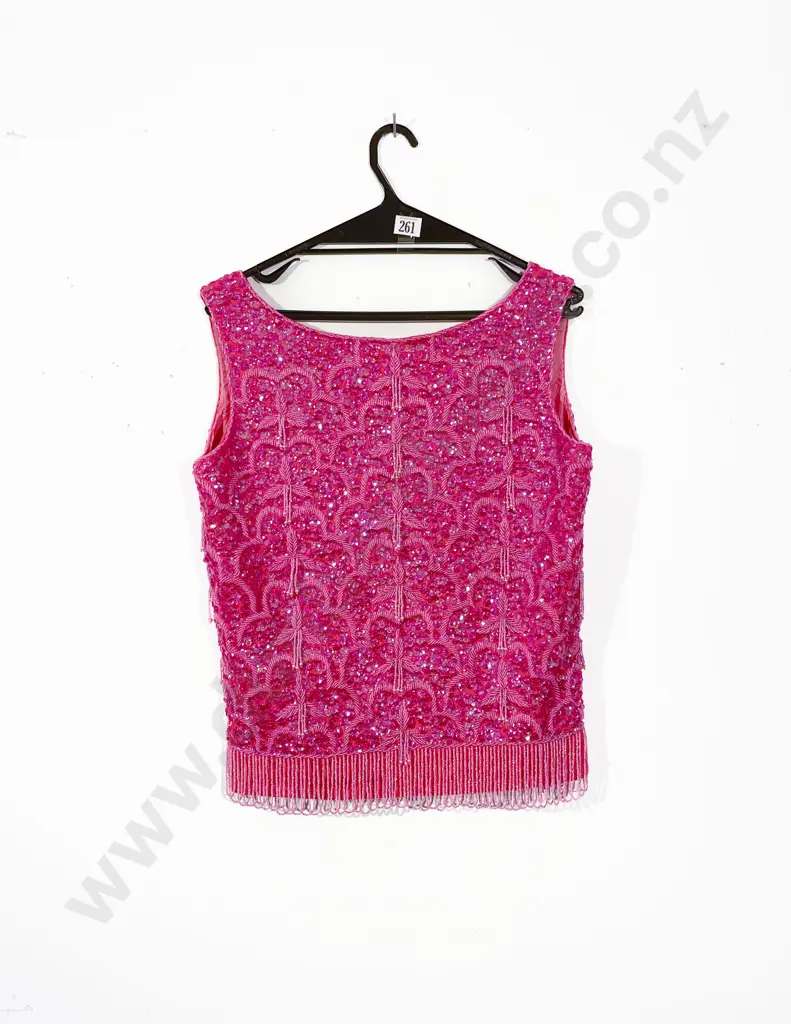 Hand Beaded Hong Kong Evening Top Image 1++