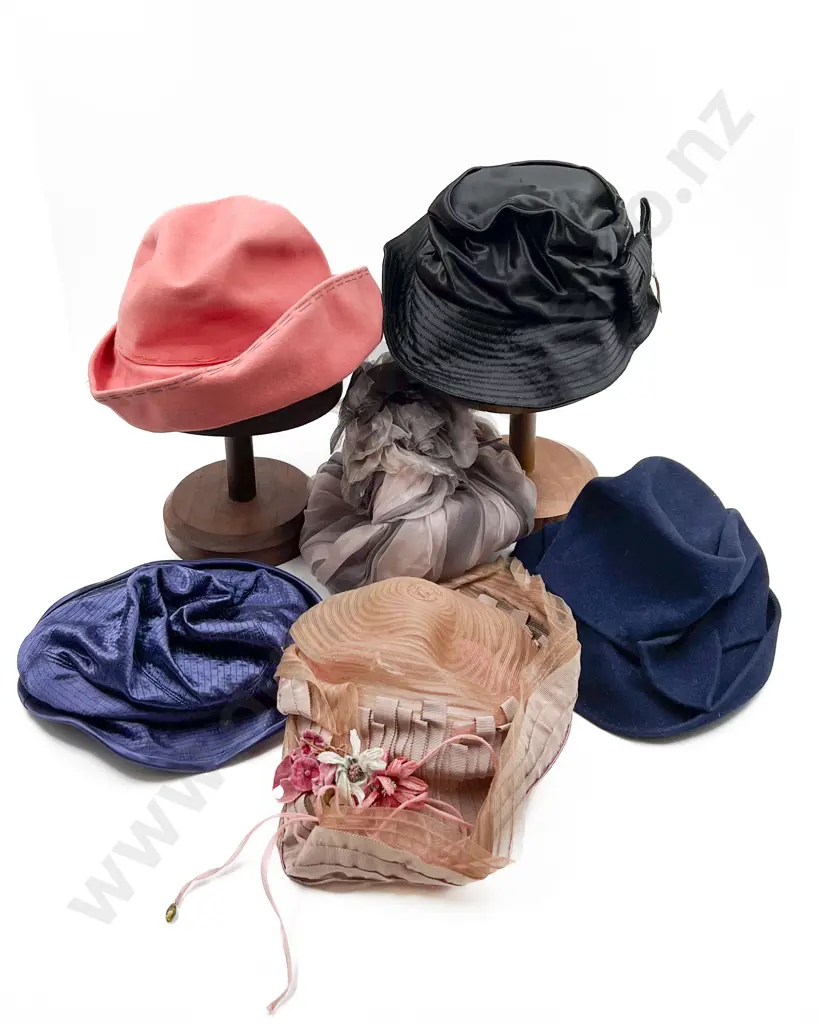 Six Various Vintage Hats Image 1++