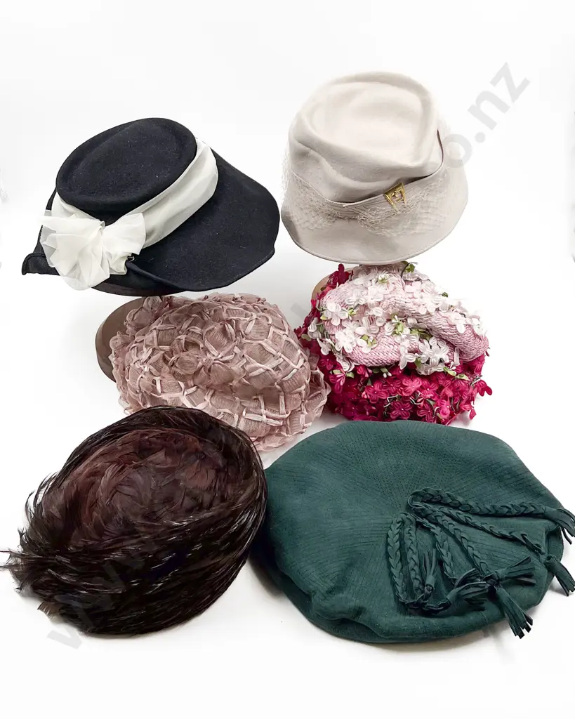 Six Various Vintage Hats Image 1++