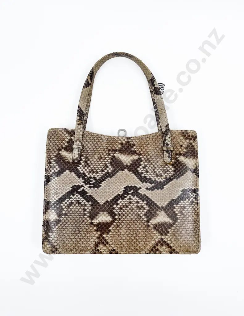 Vintage Snakeskin Handbag Image 1++