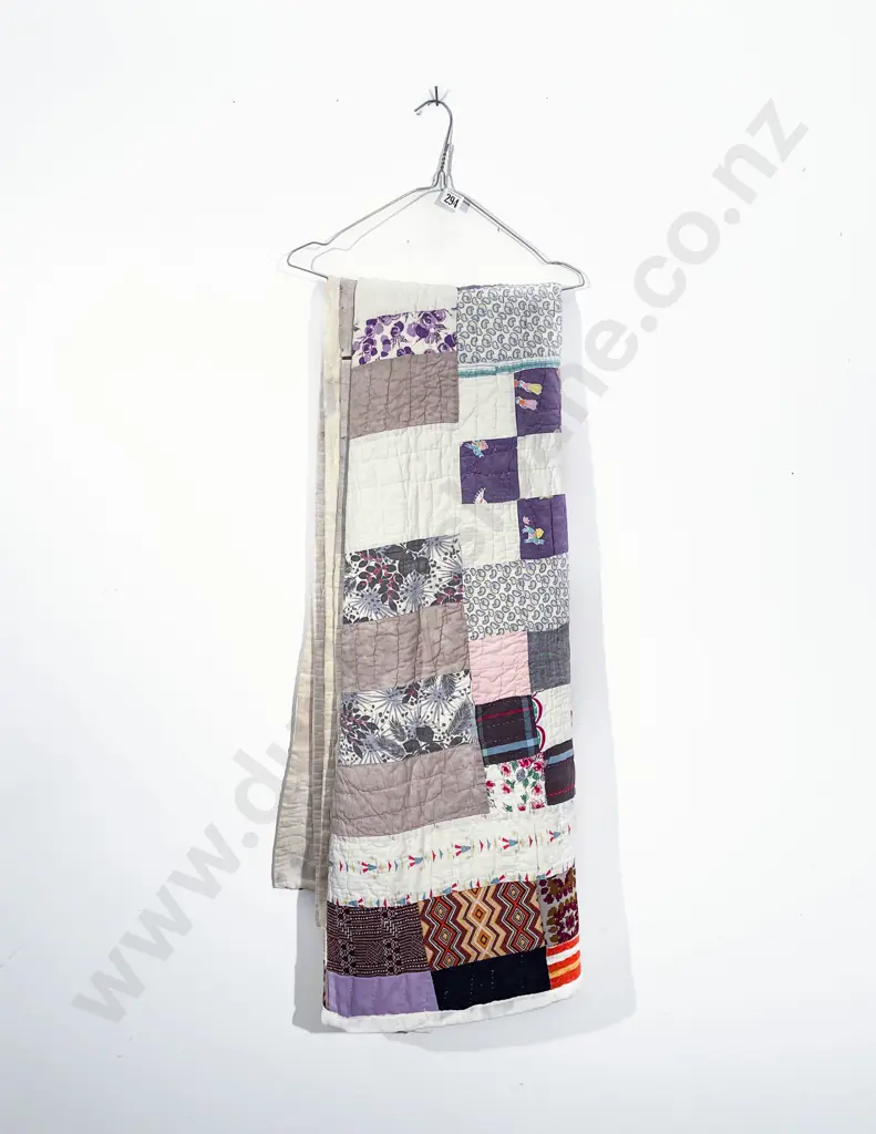 Vintage American Depression Hand Worked Quilt Image 1++