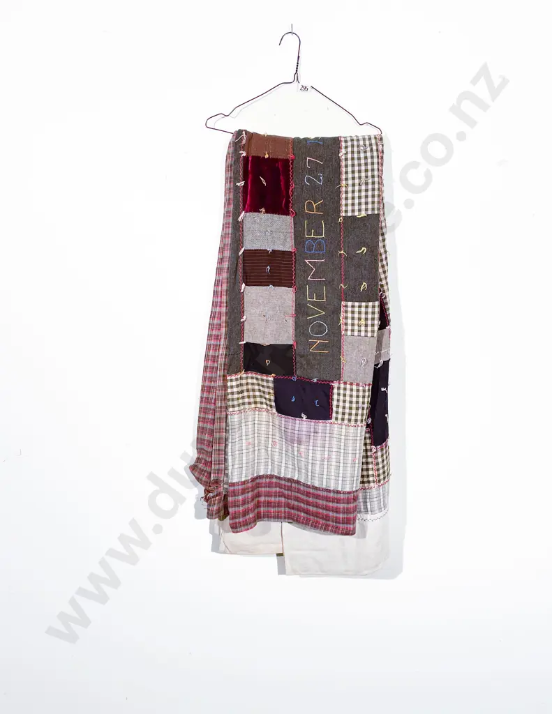 WWII Hand Worked Quilt Image 1++