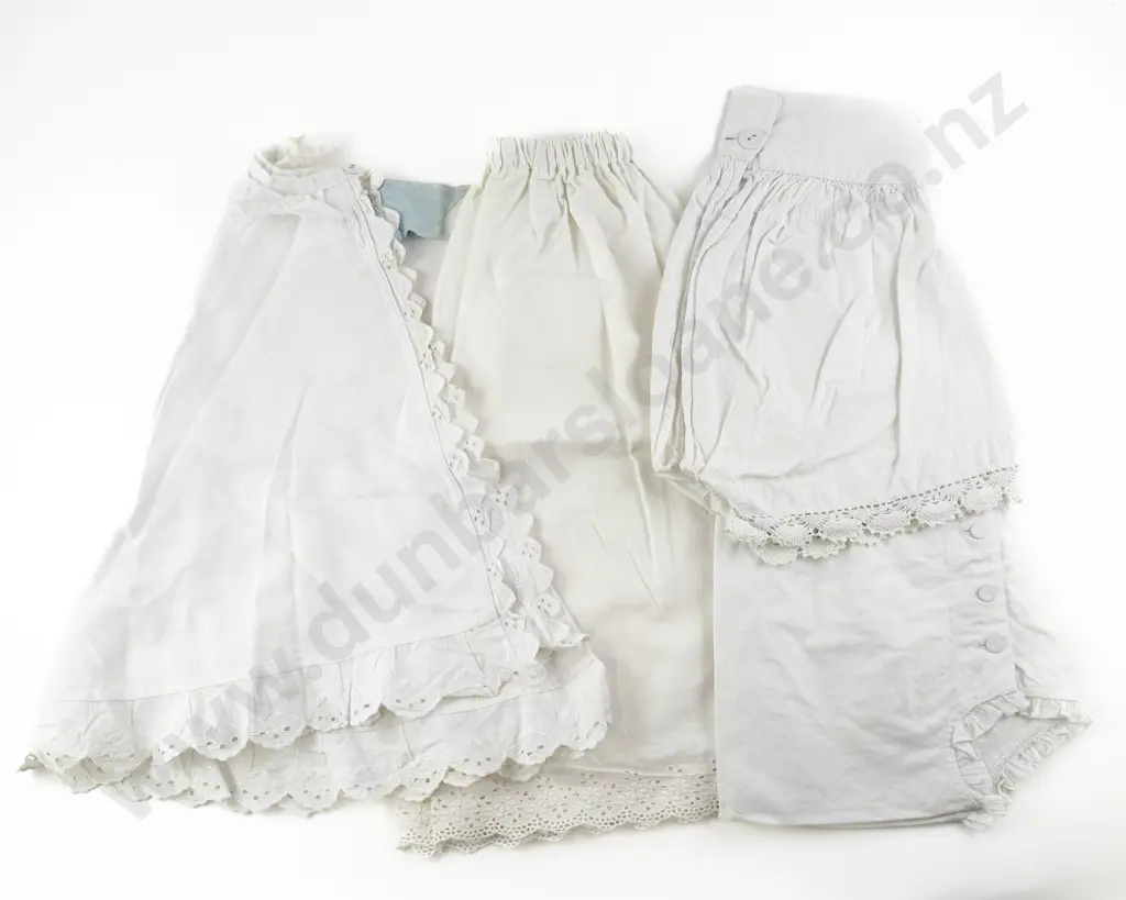 Victorian Cotton Childs Bloomers Half Petticoat & Shoulder Cape Image 1++